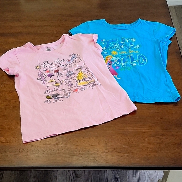 Two Girls Disney Short Sleeve Tee Shirts - Picture 1 of 9